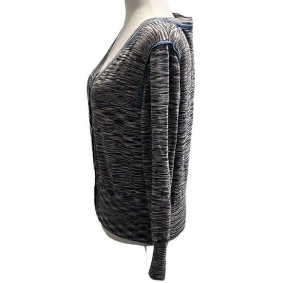 Sundance Slice Of Sky Space Dye Knit Button Down V-Neck Cardigan Size Medium - Picture 2 of 7